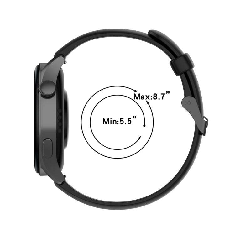 For Huawei Watch 4 / Watch 4 Pro Solid Color Silicone Stainless Steel Black Buckle Watch Band(Nav...