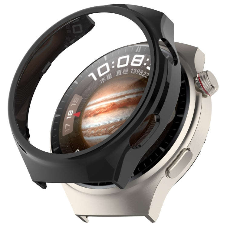 For Huawei Watch 4 Pro Half Coverage Hollowed Watch Protective Case + Hydrogel Film Set(Black)