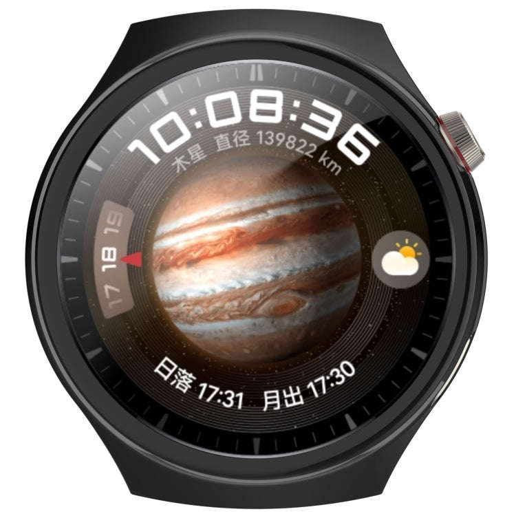 For Huawei Watch 4 Pro Half Coverage Hollowed Watch Protective Case + Hydrogel Film Set(Black)