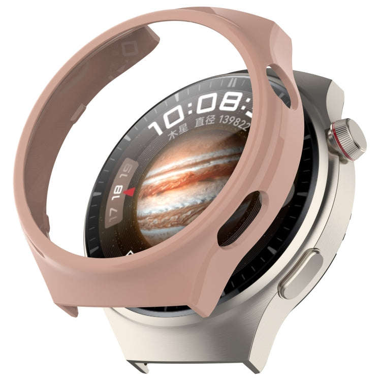 For Huawei Watch 4 Pro Half Coverage Hollowed Watch Protective Case + Hydrogel Film Set(Pink)