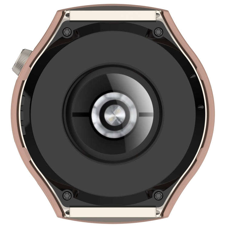 For Huawei Watch 4 Pro Half Coverage Hollowed Watch Protective Case + Hydrogel Film Set(Pink)