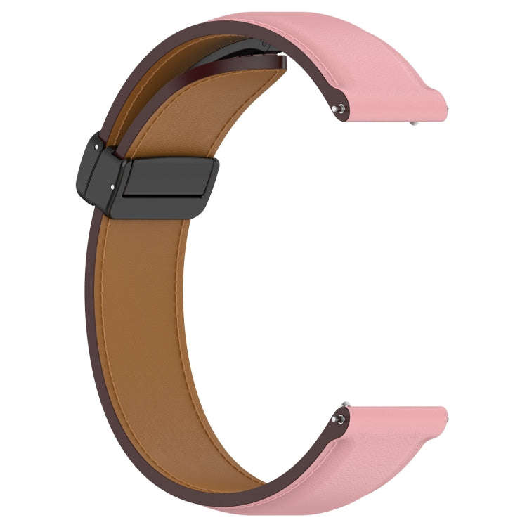 For Huawei Watch 4 / Watch 4 Pro Folding Buckle Genuine Leather Watch Band(Pink)
