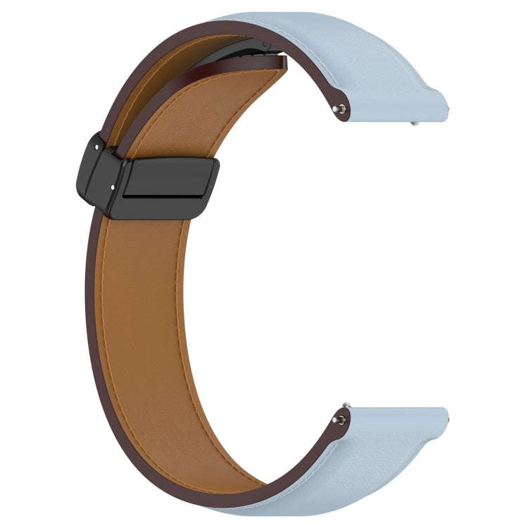 For Huawei Watch 4 / Watch 4 Pro Folding Buckle Genuine Leather Watch Band(Blue)