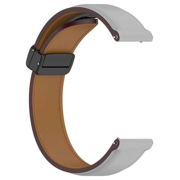 For Huawei Watch 4 / Watch 4 Pro Folding Buckle Genuine Leather Watch Band(Grey)