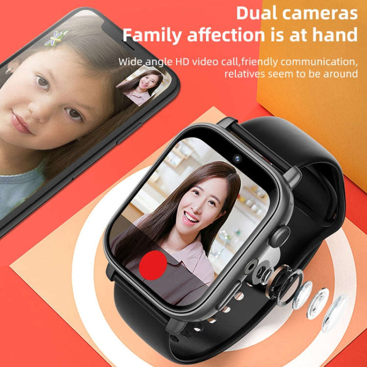 UNIWA X1S 1.9 inch IP67 Waterproof 4G Android 8.1 Dual Cameras Smart Watch Support Temperature Me...