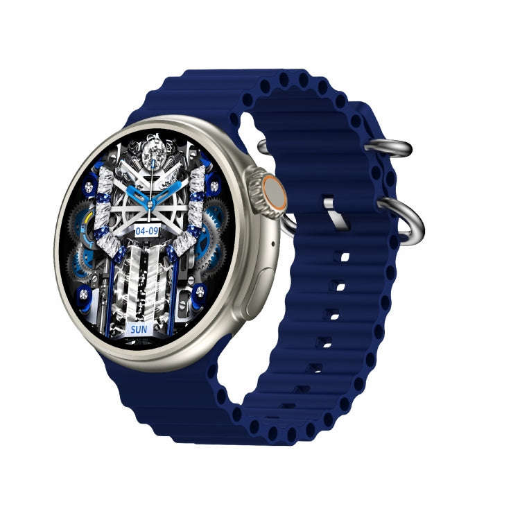 Z78 Ultra 1.52 inch Round Screen HD Smart Watch Supports Heart Rate/Blood Oxygen Monitoring(Blue)