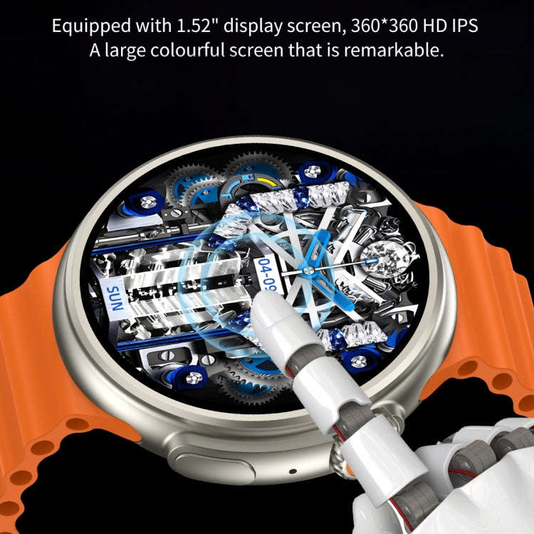 Z78 Ultra 1.52 inch Round Screen HD Smart Watch Supports Heart Rate/Blood Oxygen Monitoring(Blue)