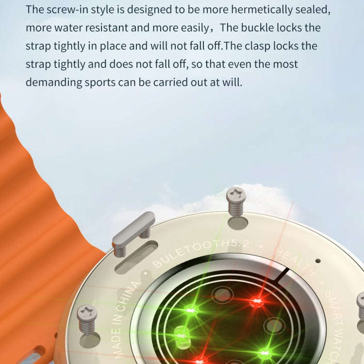 Z78 Ultra 1.52 inch Round Screen HD Smart Watch Supports Heart Rate/Blood Oxygen Monitoring(Orange)