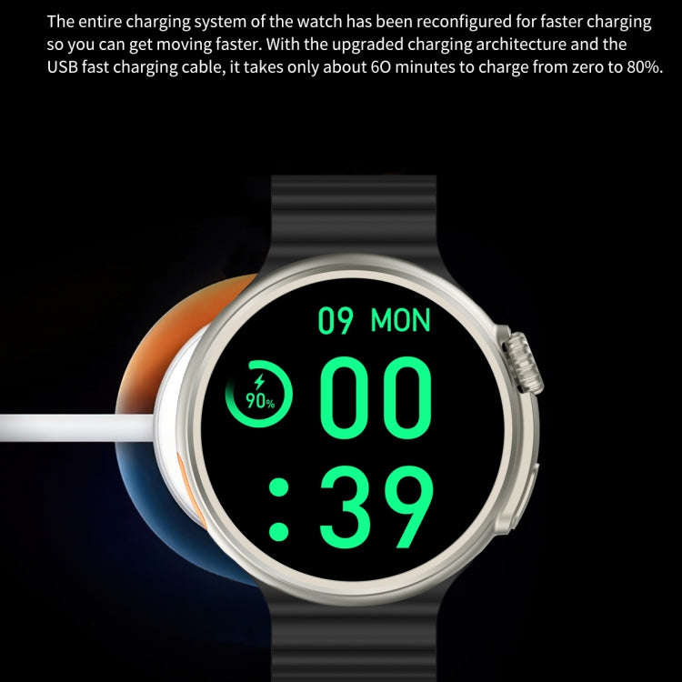 Z78 Ultra 1.52 inch Round Screen HD Smart Watch Supports Heart Rate/Blood Oxygen Monitoring(Blue)