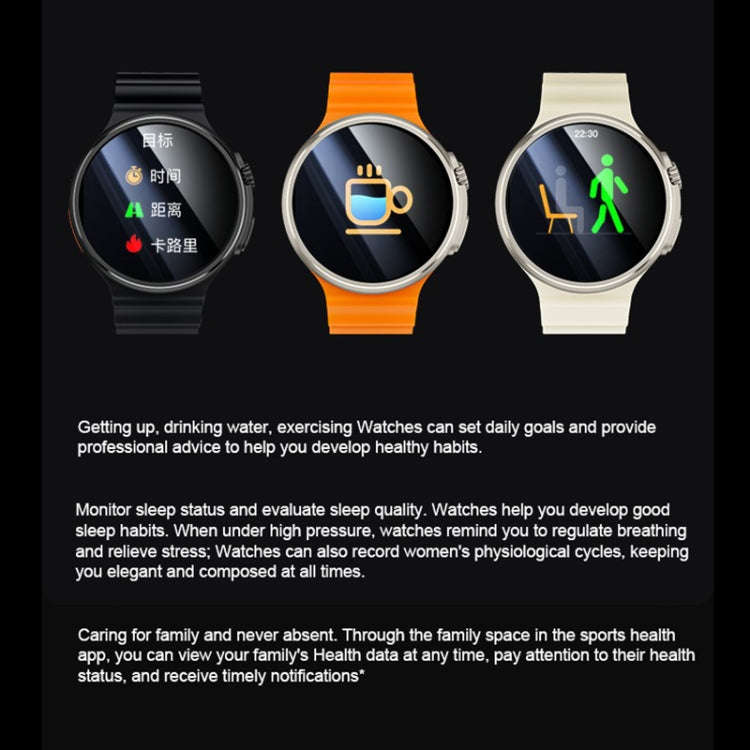V3 Ultra Max 1.6 inch TFT Round Screen Smart Watch Supports Voice Calls/Blood Oxygen Monitoring(B...