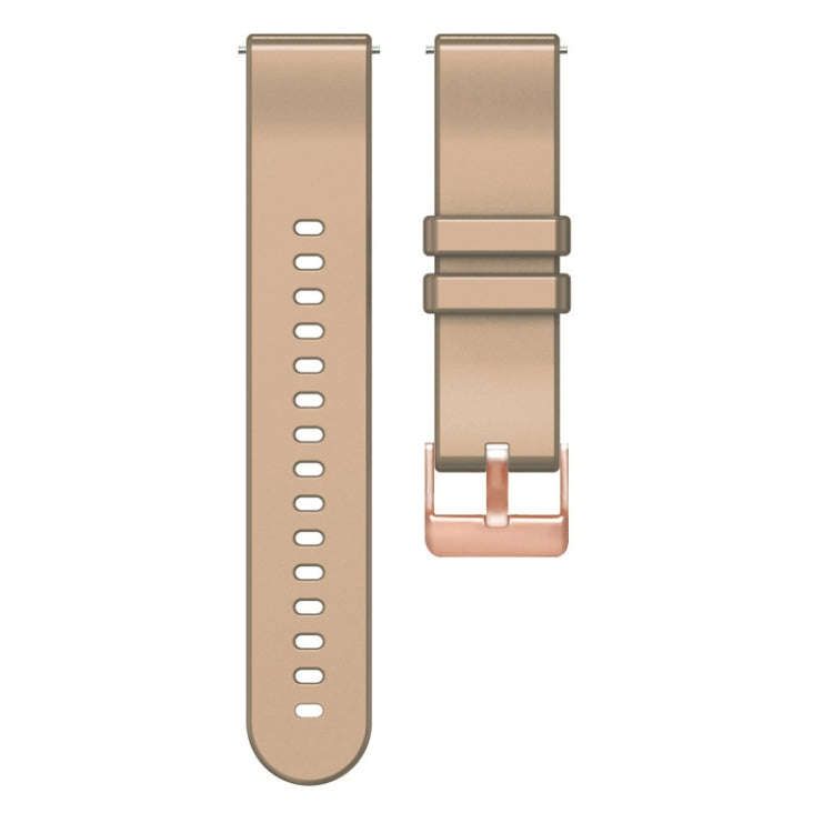 For Amazfit GTR Mini / Bip 3 / Bip 3 Pro 20mm Solid Color Rose Gold Buckle Silicone Watch Band(Kh...