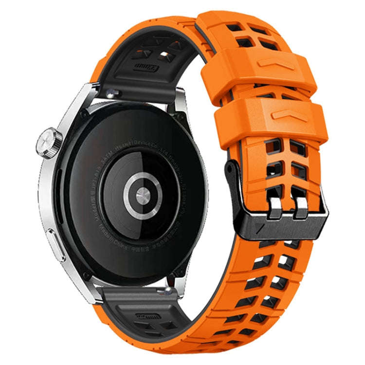 For Huawei Watch4 / 4 Pro / Watch3 / 3 Pro 22mm Double-row Hole Two-color Silicone Watch Band(Ora...