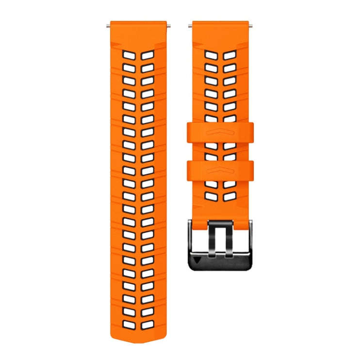 For Huawei Watch4 / 4 Pro / Watch3 / 3 Pro 22mm Double-row Hole Two-color Silicone Watch Band(Ora...