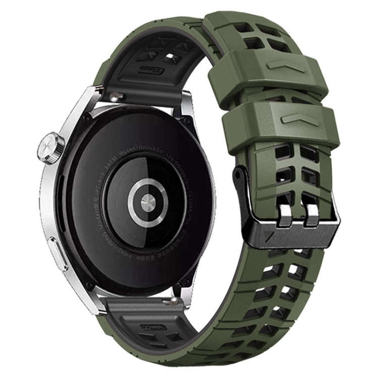 For Huawei Watch4 / 4 Pro / Watch3 / 3 Pro 22mm Double-row Hole Two-color Silicone Watch Band(Arm...