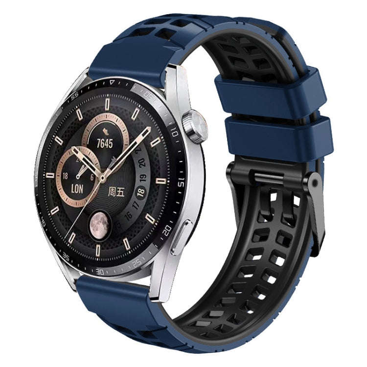 For Huawei Watch4 / 4 Pro / Watch3 / 3 Pro 22mm Double-row Hole Two-color Silicone Watch Band(Mid...