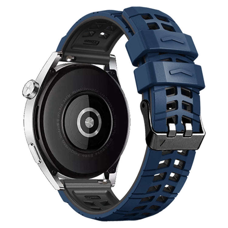 For Huawei Watch4 / 4 Pro / Watch3 / 3 Pro 22mm Double-row Hole Two-color Silicone Watch Band(Mid...