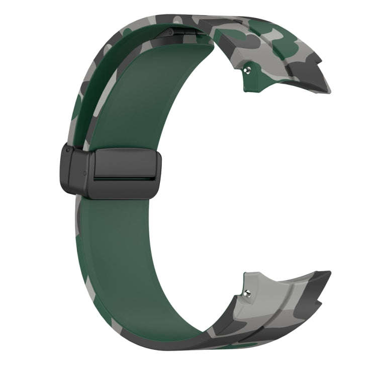 For Samsung Galaxy Watch5 / 5 Pro / Watch 4 / 4 Classic Magnetic Clasp Camouflage Silicone Watch ...