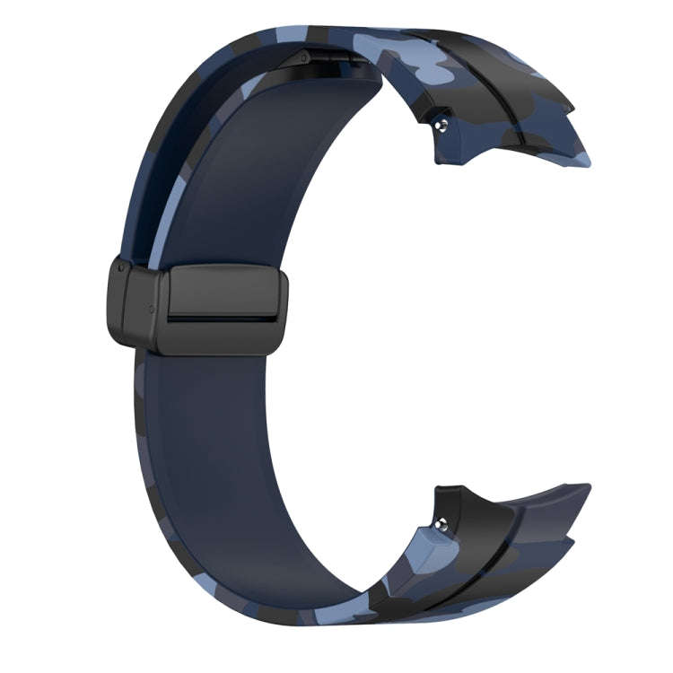 For Samsung Galaxy Watch5 / 5 Pro / Watch 4 / 4 Classic Magnetic Clasp Camouflage Silicone Watch ...