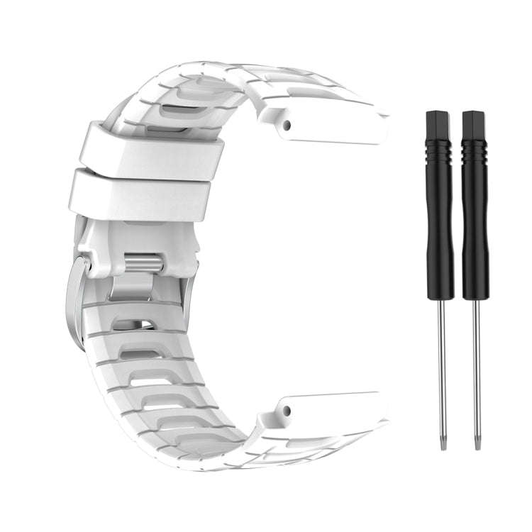 For Garmin Forerunner 920XT Solid Color Silicone Replacement Watch Band(White)