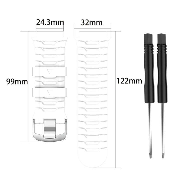 For Garmin Forerunner 920XT Solid Color Silicone Replacement Watch Band(White)