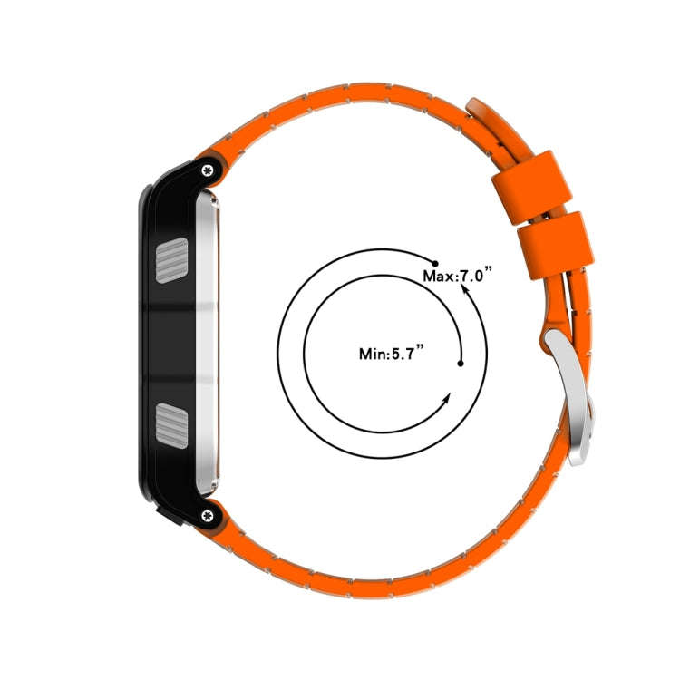 For Garmin Forerunner 920XT Solid Color Silicone Replacement Watch Band(Orange)