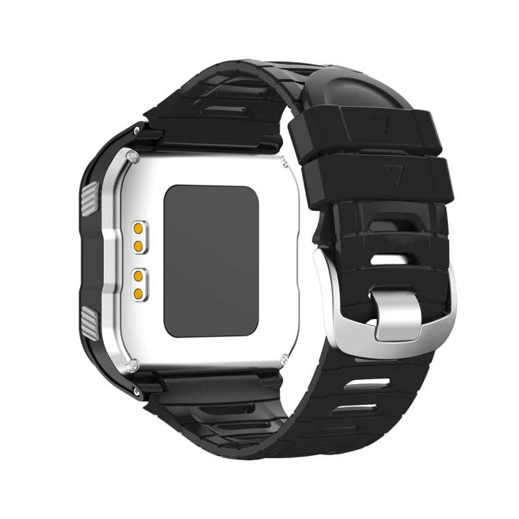 For Garmin Forerunner 920XT Solid Color Silicone Replacement Watch Band(Black)