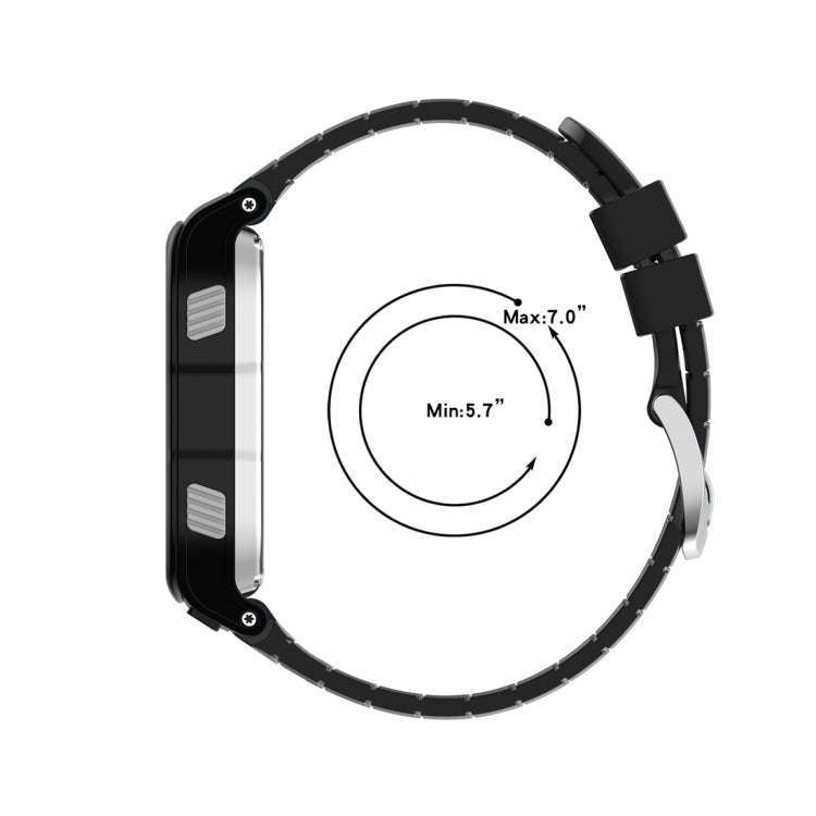 For Garmin Forerunner 920XT Solid Color Silicone Replacement Watch Band(Black)