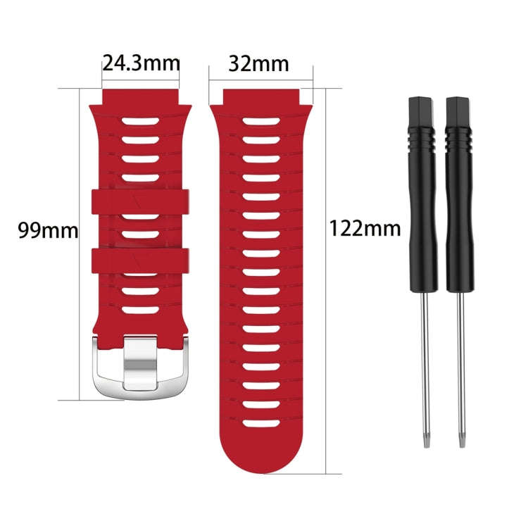 For Garmin Forerunner 920XT Solid Color Silicone Replacement Watch Band(Red)