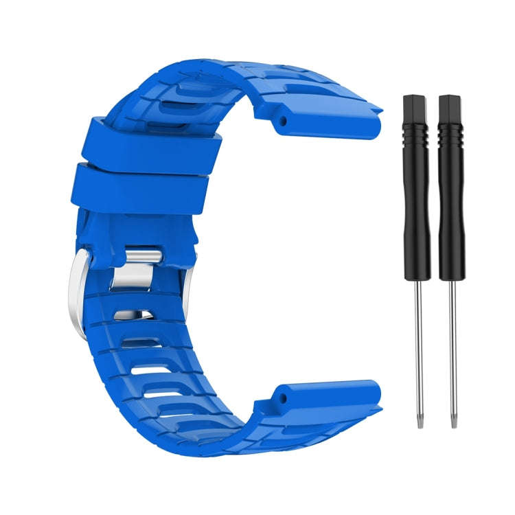 For Garmin Forerunner 920XT Solid Color Silicone Replacement Watch Band(Blue)