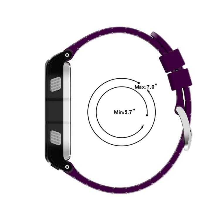 For Garmin Forerunner 920XT Solid Color Silicone Replacement Watch Band(Dark Purple)