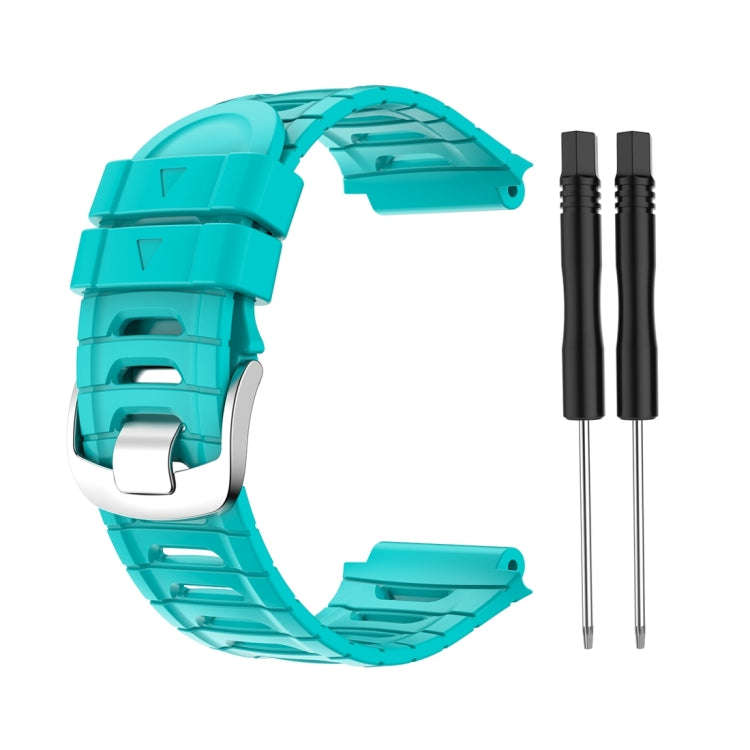 For Garmin Forerunner 920XT Solid Color Silicone Replacement Watch Band(Teal)