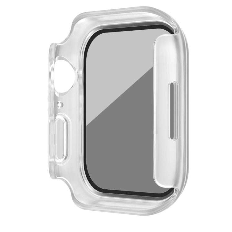 For Apple Watch 7 41mm Frosted PC + Anti-spy Tempered Film Integrated Watch Protective Case(Trans...