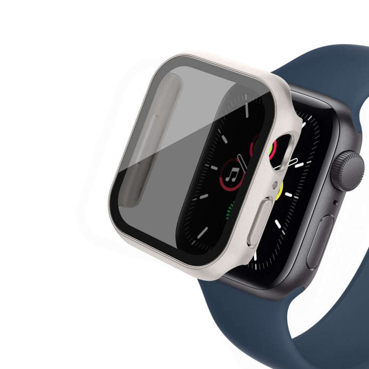 For Apple Watch 7 41mm Frosted PC + Anti-spy Tempered Film Integrated Watch Protective Case(Starl...