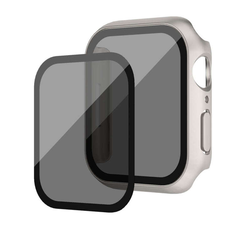 For Apple Watch 7 41mm Frosted PC + Anti-spy Tempered Film Integrated Watch Protective Case(Starl...