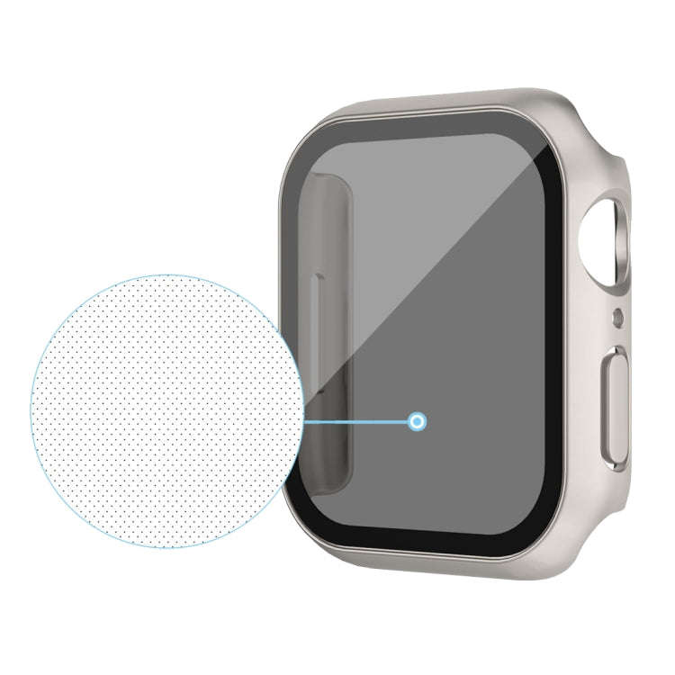 For Apple Watch 7 41mm Frosted PC + Anti-spy Tempered Film Integrated Watch Protective Case(Starl...