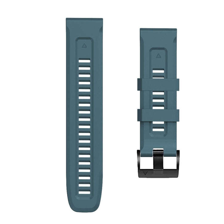For Garmin Forerunner 965 / 955 / 945 / 935 Screw Black Steel Buckle Silicone Watch Band(Navy Blue)