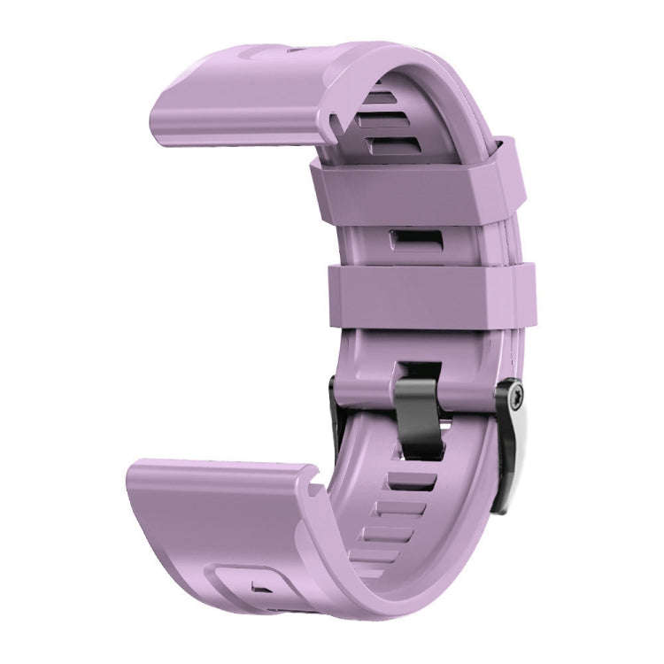 For Garmin Forerunner 965 / 955 / 945 / 935 Screw Black Steel Buckle Silicone Watch Band(Light Pu...