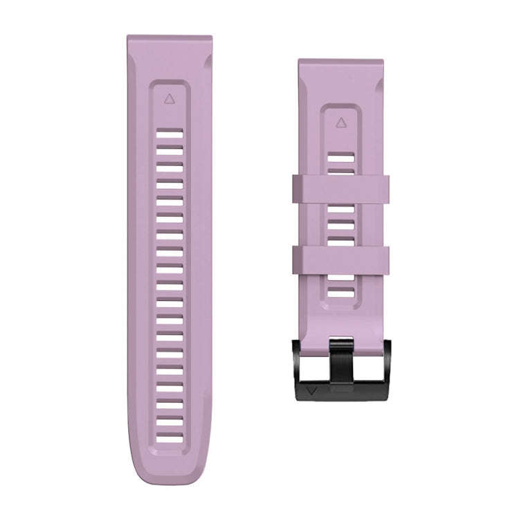 For Garmin Forerunner 965 / 955 / 945 / 935 Screw Black Steel Buckle Silicone Watch Band(Light Pu...