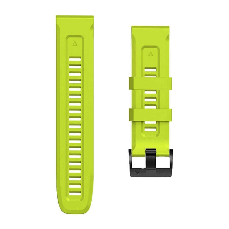 For Garmin Forerunner 965 / 955 / 945 / 935 Screw Black Steel Buckle Silicone Watch Band(Lime Green)
