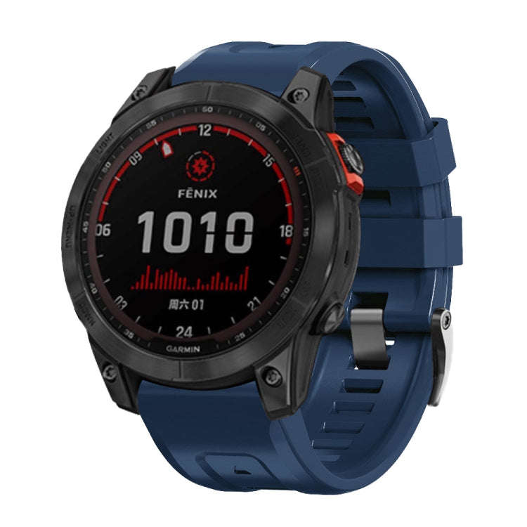 For Garmin Forerunner 965 / 955 / 945 / 935 Screw Black Steel Buckle Silicone Watch Band(Midnight...