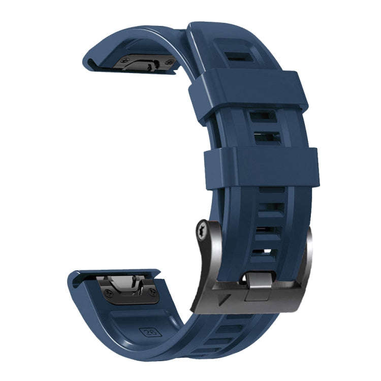 For Garmin Forerunner 965 / 955 / 945 / 935 Screw Black Steel Buckle Silicone Watch Band(Midnight...