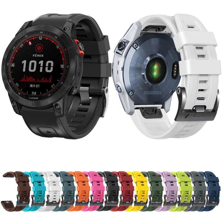 For Garmin Forerunner 965 / 955 / 945 / 935 Screw Black Steel Buckle Silicone Watch Band(Red)