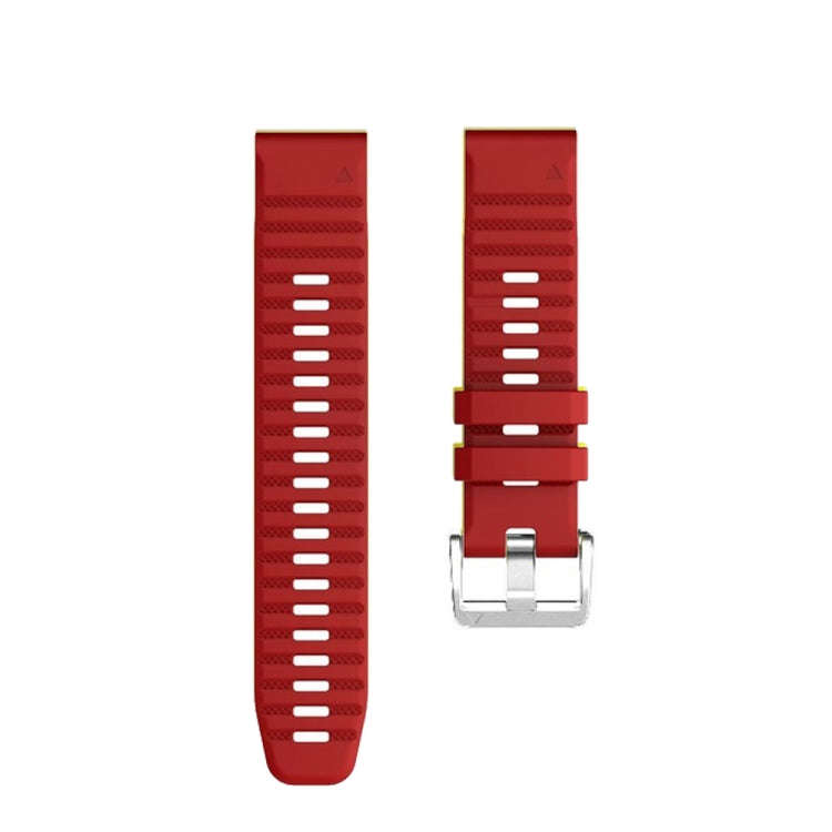 For Garmin Forerunner 965 / 955 / 945 / 935 Screw Silver Steel Buckle Silicone Watch Band(Red)