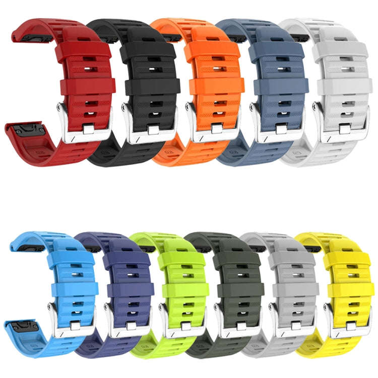 For Garmin Forerunner 965 / 955 / 945 / 935 Screw Silver Steel Buckle Silicone Watch Band(Red)