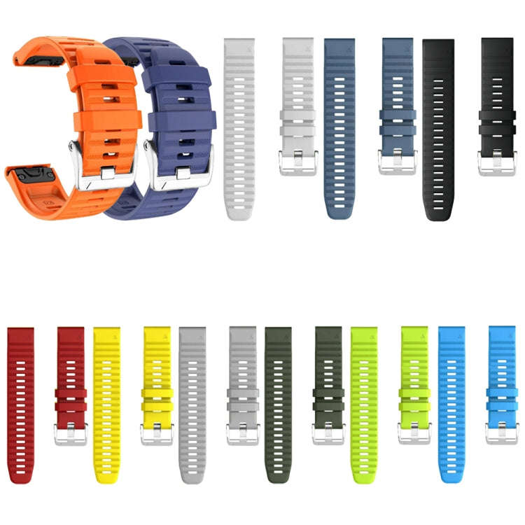 For Garmin Forerunner 965 / 955 / 945 / 935 Screw Silver Steel Buckle Silicone Watch Band(Red)