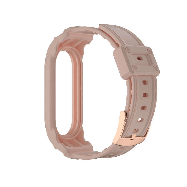 For Xiaomi Mi Band 7 / 6 / 5 Integrated TPU Watch Band(Pink)