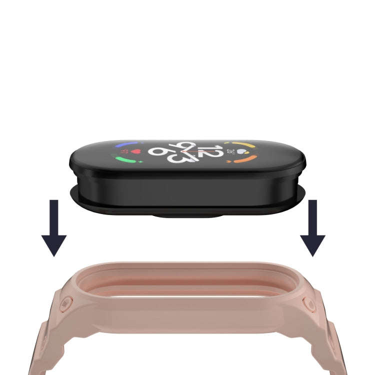 For Xiaomi Mi Band 7 / 6 / 5 Integrated TPU Watch Band(Pink)