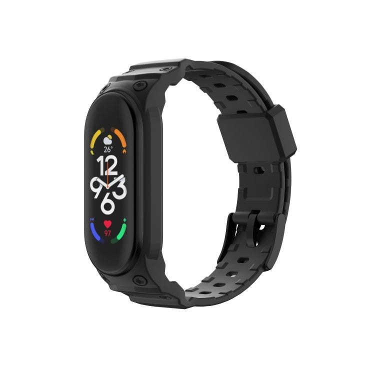 For Xiaomi Mi Band 7 / 6 / 5 Integrated TPU Watch Band(Black)
