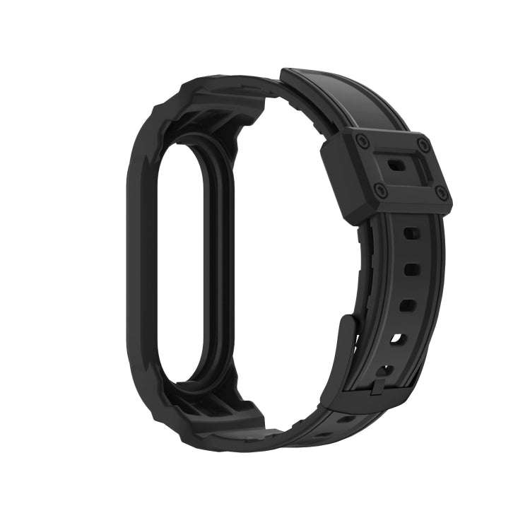 For Xiaomi Mi Band 7 / 6 / 5 Integrated TPU Watch Band(Black)