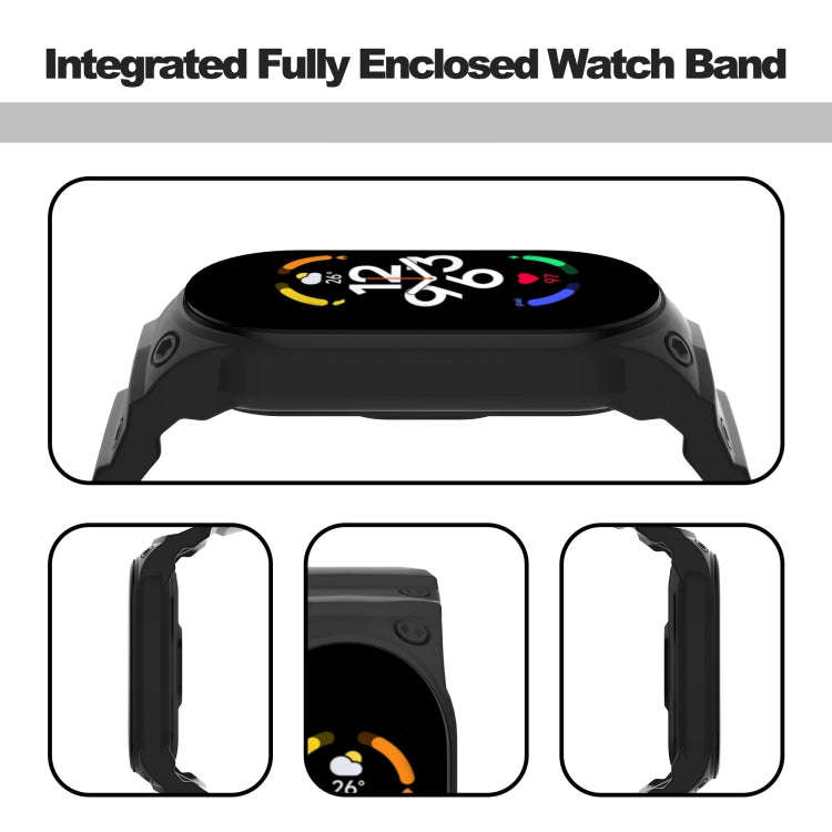 For Xiaomi Mi Band 7 / 6 / 5 Integrated TPU Watch Band(Black)